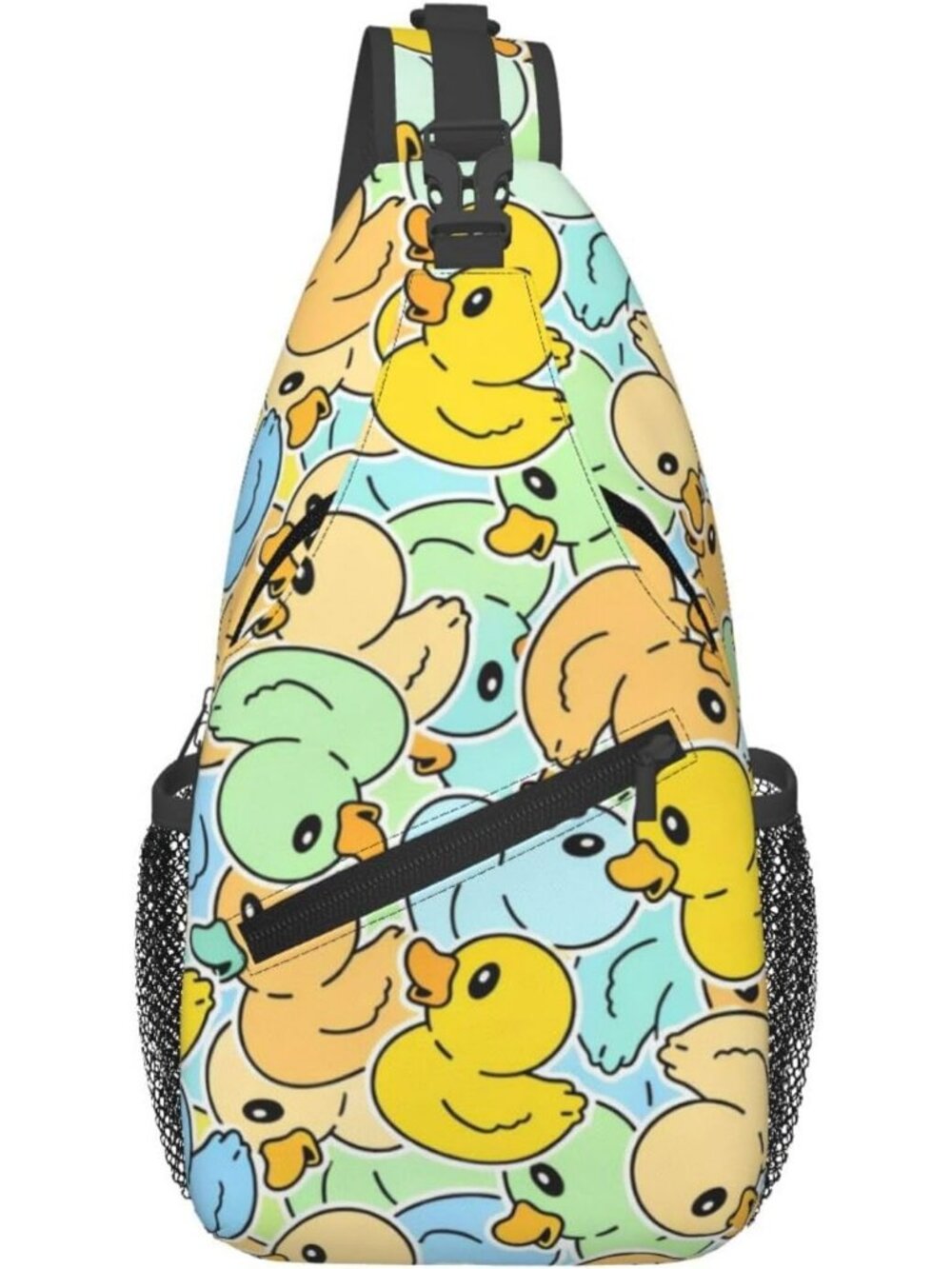 Unisex Cute Yellow Ducks Sling Chest Bag Travel Hiking Casual Crossbody Bag